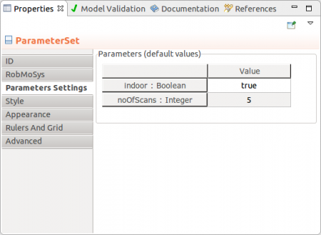  Visualization of parameter set of AcmeMapper